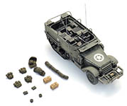118-6870438 - H0 - US M4A1 halftrack 81mm mortar